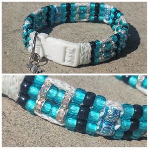 Custom Handmade Beaded Bling Dog Collar